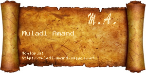 Muladi Amand névjegykártya